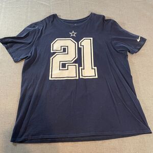 Nike Tee Shirt Mens Size XL Dallas Cowboys Ezekiel Elliott NFL T Shirt Blue